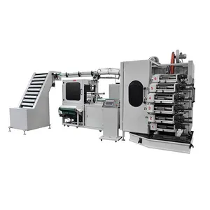 Good Quality 4-6 COLOR Plastic PLA/ PET/PP/PS Cup Offset Printing Machine With Automatic Counting Packer