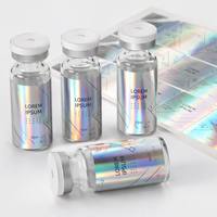 Etiquetas Personalizadas Holográficas para Botellas Pequeñas, Adhesivos de Vinilo Impermeables para Frascos de Cosméticos