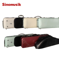 Vente flash - Étui rigide pour violon rectangulaire en fibre de verre de la marque Sinomusik, étiquette personnalisée, étuis musicaux, assez résistant, haute qualité