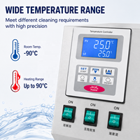 Agitador Ultrasónico Digital Cenlee con Baño de Agua, Calentamiento de 1800W, 40KHz, 600W, 300RPM, Temperatura Constante, Agitador de Laboratorio para Investigación