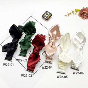 Correa elástica de repuesto para <span class=keywords><strong>Apple</strong></span> <span class=keywords><strong>Watch</strong></span>, banda de satén de Color sólido, para modelos SE 8, 7, 6, <span class=keywords><strong>5</strong></span> y 4 - Product Image 1