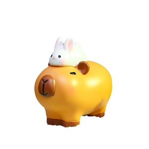 Poupée <span class=keywords><strong>cochon</strong></span> d'Inde Cabigala, petites décorations originales pour console centrale de voiture, artisanat en résine, fabricants en stock - Product Image 5