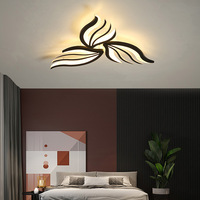 Nouvelle Plafonnier LED Moderne en Acrylique 2026 avec Télécommande, Lumière Chaude et Blanche Dimmable pour Chambre, Salon, Bureau, Faible MOQ