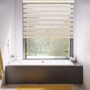 Stores enrouleurs zébrés Tiansen modernes à ajustement parfait pour <span class=keywords><strong>intérieur</strong></span>, stores occultants pour fenêtres françaises, pour maison et bureau, filtrant la lumière, écologiques et durables - Product Image 1