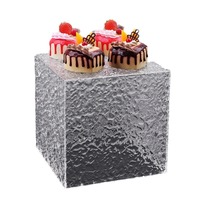 Présentoir de Buffet Personnalisé en Acrylique, Cubes Empilables, Présentoir Alimentaire, Table à Desserts, Rehausseur de Buffet