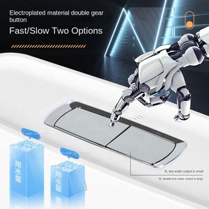 خزان مياه مرحاض متين من الراتنج المدمج بنظام تدفق مزدوج للمرحاض الأرضي - Product Image 4