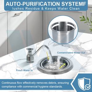 ก๊อกน้ำติดตั้งบนเคาน์เตอร์เชิงพาณิชย์ ความลึก 180 มม. สำหรับล้างภาชนะ อ่างล้างมือ และชาม สำหรับร้านกาแฟ เคาน์เตอร์บาร์ อุปกรณ์ล้างแก้ว - Product Image 2