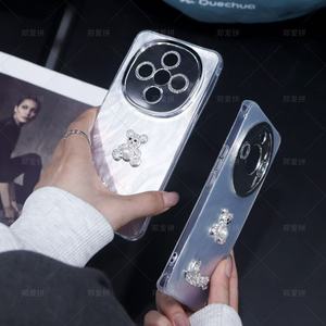 25088 Sang Trọng Bạc <span class=keywords><strong>Little</strong></span> Bear Rhinestone Điện Thoại Di Động Trường Hợp Đối Với Apple15 11 Pro 11 Pro Max Đẹp Lấp Lánh Thiết Kế Cho Iphone - Product Image 3