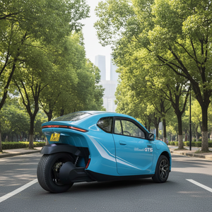 <span class=keywords><strong>Mini</strong></span> <span class=keywords><strong>Triciclo</strong></span> Eléctrico Cerrado con Motor de 5000W para Adultos, <span class=keywords><strong>Triciclo</strong></span> Invertido de Tres Ruedas, Carrocería Cerrada, Frenos de Disco Delanteros, 50-70km/h - Product Image 3