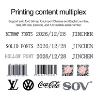 TZ lumière et Portable impression à jet d'encre portable codage par lots bouteille timbre d'expiration codeur QR imprimante à jet manuel TIJ automatique