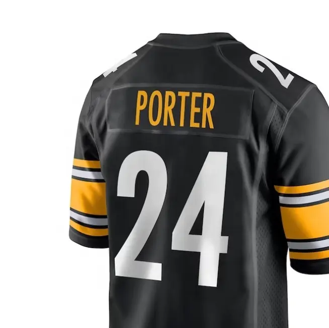 Pittsburgh Joey Porter Jr. Black 2023 Draft melhor qualidade costurado futebol americano Jersey