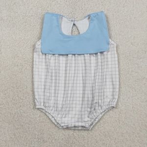 Romper de Verano Ecológico de Alta Calidad para Bebés Niños, sin Mangas, con Bordado, en Verde Leche, de Seda/Algodón - Product Image 2
