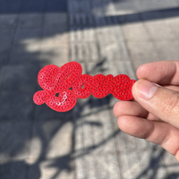 Nouveaux designs Saint-Valentin 2025 : Patch brodé XOXO rose à paillettes et sequins, appliqué en résine plastique sur feutre pour vêtements et chapeaux pour femmes