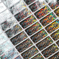 Autocollant holographique 3D personnalisé, anti-contrefaçon, étiquette de sécurité holographique avec numéro de série et code QR