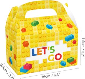 12PCS khối xây dựng bên điều trị hộp đầy màu sắc gạch bên ủng hộ hộp cho trẻ em sinh nhật bé tắm Nguồn cung cấp - Product Image 5