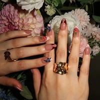 Offre Spéciale – Faux Ongles à Presser Rose à Pois Style Fille Douce, Motifs Cerises 3D Françaises, Myrtilles et Amandes – Vente en Gros, Personnalisables, Faits Main en Acrylique