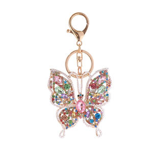 Porte-clé papillon en cristal scintillant, pour téléphone de voiture, sac à breloque, décoration de noël, pour femmes et filles - Product Image 6