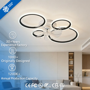 Ventilatore da Soffitto Moderno con Telecomando e Lampadario, Ventilatore da Soffitto a Risparmio Energetico - Product Image 1