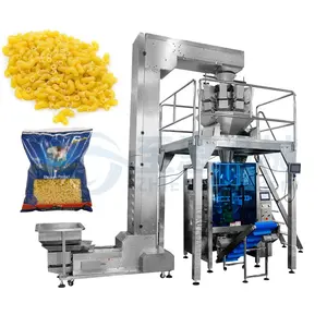 High Speed Automatic Weighing 500g 1kg Quad Seal Bag Granule Ravioli Dumpling Macaroni Pasta Packaging Machine