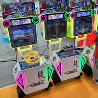 코인 운영식 최신 어린이용 총 쏘기 게임 HD LCD 레이싱 시뮬레이터 비디오 아케이드 오락기 (카드 발급 기능 포함, FEC용)