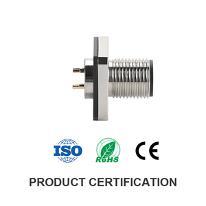 ซ็อกเก็ตขั้วต่อแปลนสี่เหลี่ยมแบบ A-Coding M12ปลั๊กการบินหัวต่อตัวผู้สำหรับบอร์ดพร้อมตัวล็อคด้านหน้า IP67ฟังก์ชั่นกันน้ำ - Product Image 3