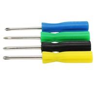 Mini tournevis cruciforme 58 mm de long, manche en plastique, qualité DIY, personnalisable OEM, finition nickelée pour téléphone portable