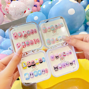 Nuevas pegatinas de uñas de dibujos animados estilo lindo para niños, uñas postizas en caja exquisita, material ABS para dedos, usables por celebridades - Product Image 1