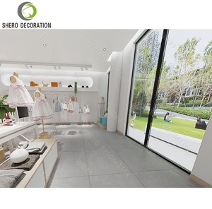 Modern Kids Clothing Shop Design Custom Luxury Wooden Garment Display Stand Clothing Store Display Rack For Baby Shop Design - Product Image 6