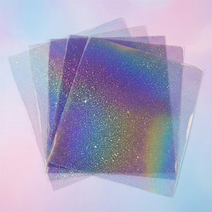 Pellicola Olografica Glitterata a Freddo Eco-Friendly ad Alta Lucentezza in PVC, Larghezza 1,4m per Adesivi Regalo e Artigianali - Product Image 5