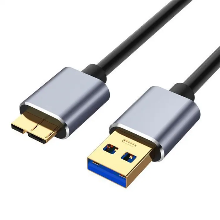 Kabel Hard Disk USB 3.0 Mikro B, Kabel HDD SSD Eksternal Sata untuk S5 Kabel Pengisi Daya Samsung Hard Drive Mikro B USB3.0