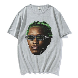 T-shirt en coton d'été pour hommes Marque européenne américaine à manches courtes Tendance Hip-hop Figure de <span class=keywords><strong>rappeur</strong></span> américain Imprimé transfrontalier - Product Image 3