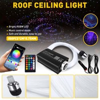 Kit de Luces de Techo de Fibra Óptica para Auto y Hogar, 500 Piezas, Luces de Techo con Control Remoto, Efecto de Estrellas Fugaces