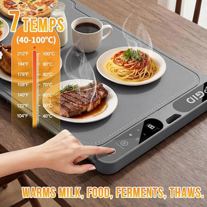 32X15 Inch Extra Large Food Warming Mat, Fast Heating, 7 Temp 8 Timer, Child Lock, Portable Electric Heater for Buffet <b>Dinner</b> - Product Image 2