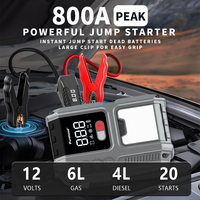 Purehood S300 Démarreur de Batterie 4-en-1 avec Pompe à Air 27000mAh Gris & Noir 4000A de Pointe Pinces Intelligentes Type-C pour Voiture et Camion