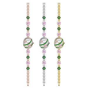 Montre-bracelet de luxe pour femme avec logo personnalisé, bracelet en acier inoxydable, cadran émaillé - Product Image 1