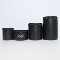 Bouteilles et pots en plastique HDPE noir 500ml-1000ml pour emballages de poudre de protéines, médicaments, cosmétiques (pilules et infusions)