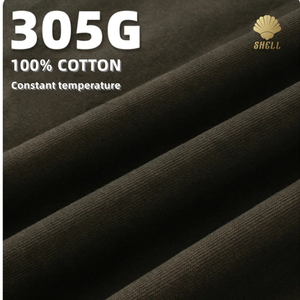 Cnshell 305gsm bẩn nhìn HEM đôi giả 2 mảnh bị hư hỏng bóp méo Cuff cạnh rửa cổ điển quá khổ T-Shirt - Product Image 5