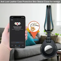 Porte-clés de localisation personnalisé en cuir gravé au laser pour Airtag – Étui de protection pour hommes et femmes – Cadeau idéal