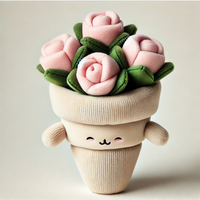 Baru disesuaikan indah bunga mawar mainan mewah untuk anak perempuan kustom boneka lembut mainan buket