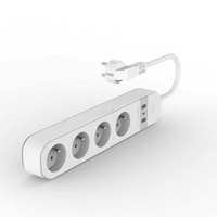 Panel de Enchufes con Cable USB Tipo C de Carga Rápida, Estilo Europeo Francés, Modelo CLY903 de Alta Potencia con Protección Contra Sobrecarga