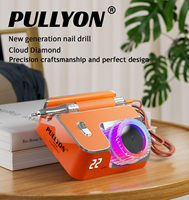 PULLYON Perceuse à ongles électrique professionnelle sans balais 40000 tr/min, rechargeable, portable, en métal, haute qualité, fonction puissante, pour bureau