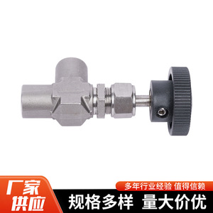 Válvula de aguja de acero inoxidable con rosca interna de ángulo recto y perilla para uso en instrumentos de alta presión - Product Image 3