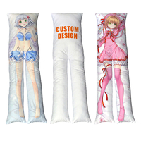 Oreiller corporel carré personnalisé à jambes séparées, motif personnage d'anime et de dessin animé, pour usage domestique, 100% polyester, 150x50cm, fermeture éclair, impression personnalisée