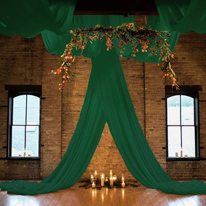 High Quality <b>White</b> <b>Chiffon</b> Curtains Sheer Drapes for Wedding Beautiful Tent Ceiling Drape Backdrop for Window Hospital Hotel Use - Product Image 6