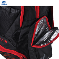 Sac à dos d'entraînement de luxe personnalisé pour accessoires de boxe, avec poche thermique jacquard, doublure en polyester résistante à l'eau et sangles réglables