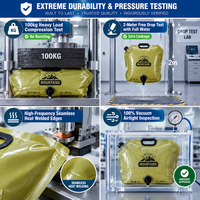 Sac de stockage d'eau pour le camping en plastique, directement de l'usine, avec robinet et grand bouchon à vis