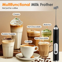 Mousseur à lait rechargeable 500W LunaFro, électrique, portable, fonctionnement à une touche, étanche, fouet détachable