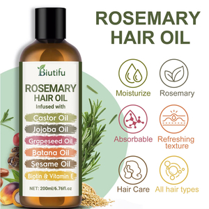 Huile capillaire à la rosemaine Biutifu 200ml infusée d'huile <span class=keywords><strong>de</strong></span> ricin, <span class=keywords><strong>de</strong></span> jojoba et <span class=keywords><strong>de</strong></span> batana pour la croissance et la nutrition des cheveux, tous types <span class=keywords><strong>de</strong></span> cheveux - Product Image 3