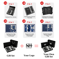 Ensemble de carnets A5 de luxe personnalisés, journal d'affaires en PU avec stylo, porte-clés, boîte cadeau, promotion de la remise des diplômes, plusieurs couleurs