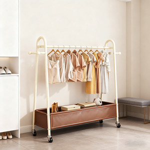 Fourniture transfrontalière Conception simple Nouveau <span class=keywords><strong>porte</strong></span>-vêtements de stockage <span class=keywords><strong>Porte</strong></span>-vêtements en acier au carbone peu encombrant - Product Image 4